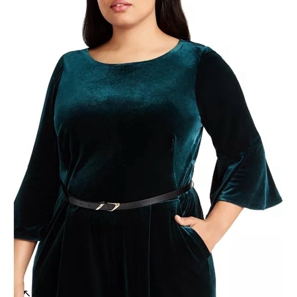 NWOT Calvin Klein Velvet Jumpsuit Plum Size 16 - Picture 4 of 15